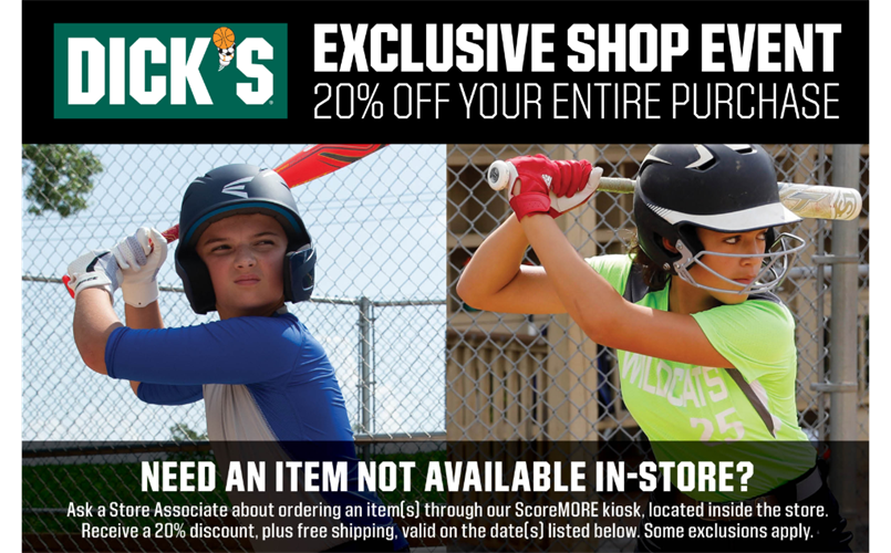 20% Coupon at Dick's Sporting Goods